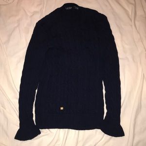 Cute Polo Ralph Lauren Dark Blue Knitted Sweater